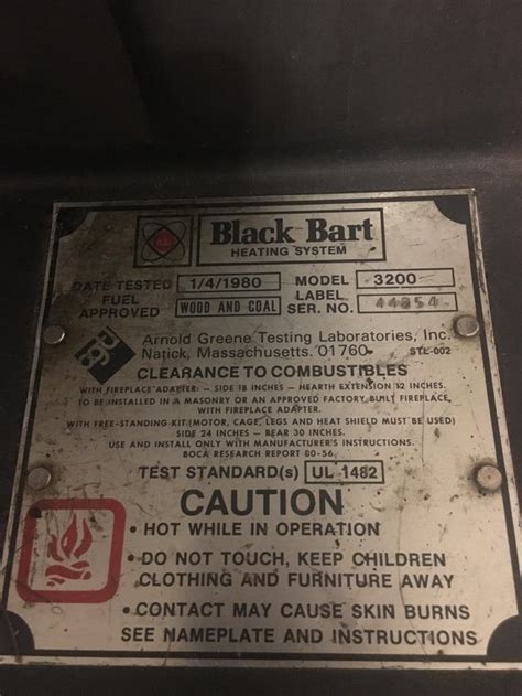 black bart wood stove owners manual